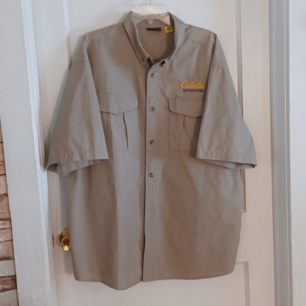 Cabela's outfitter Khaki utility shirt men's size 2xlarge